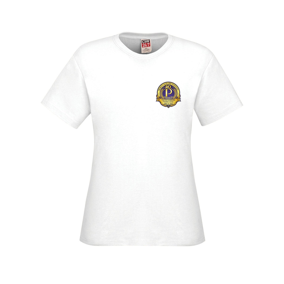 Anniversary Logo · Front · White