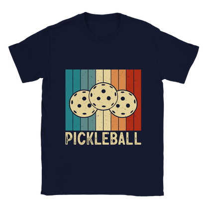 Pickleball - three-balls - 50/50 cotton poly unisex t-shirt - Ladybug Designs