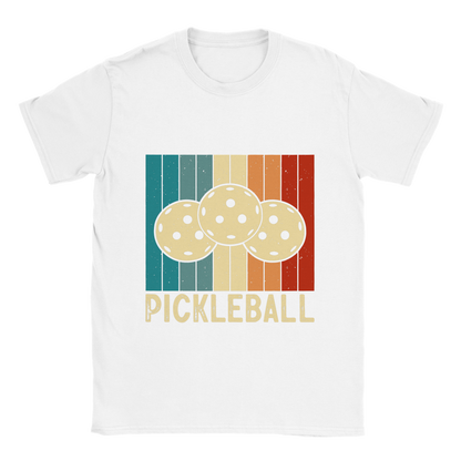 Pickleball - three-balls - 50/50 cotton poly unisex t-shirt - Ladybug Designs