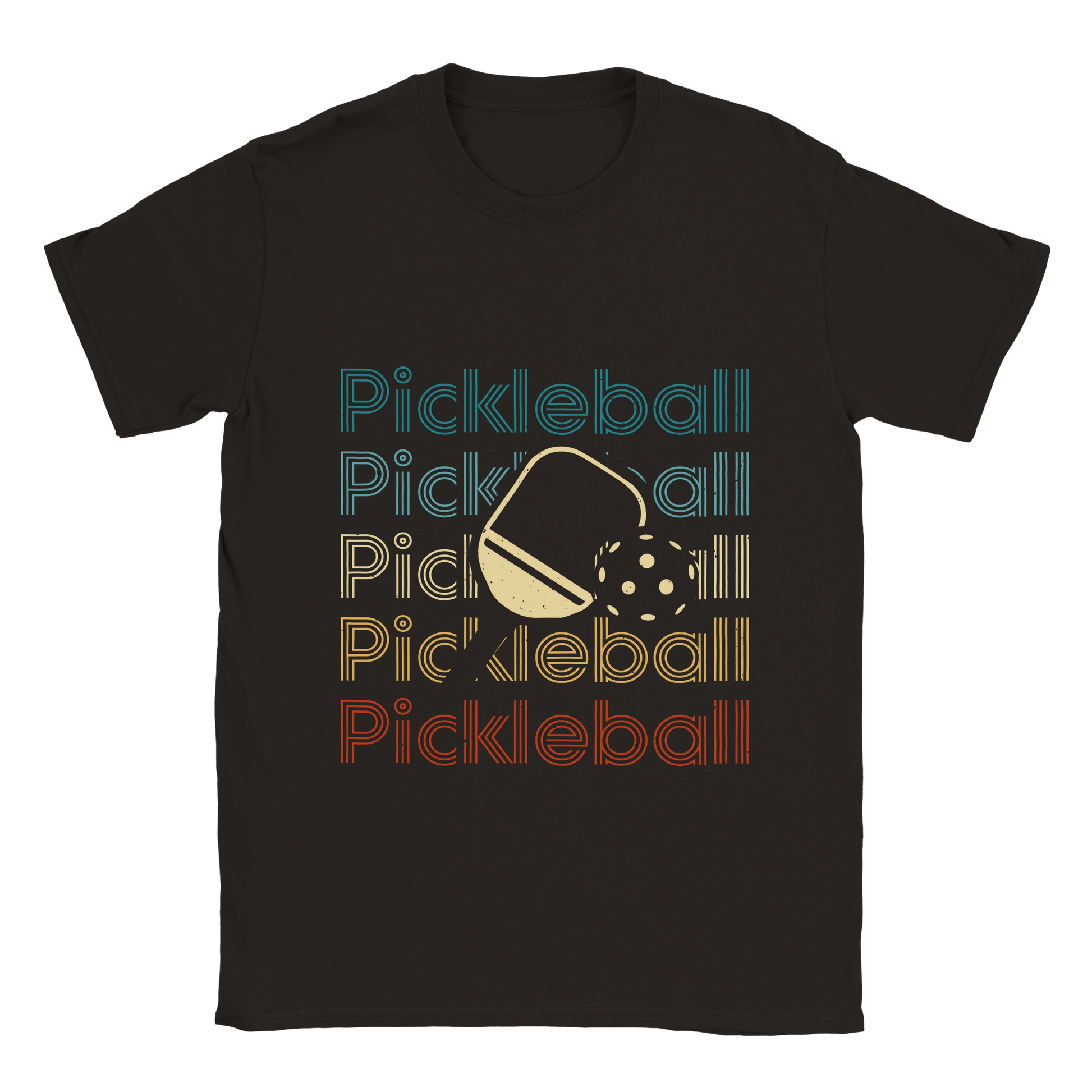 Pickleball - pickleball paddle - 50/50 cotton poly unisex t-shirt - Ladybug Designs