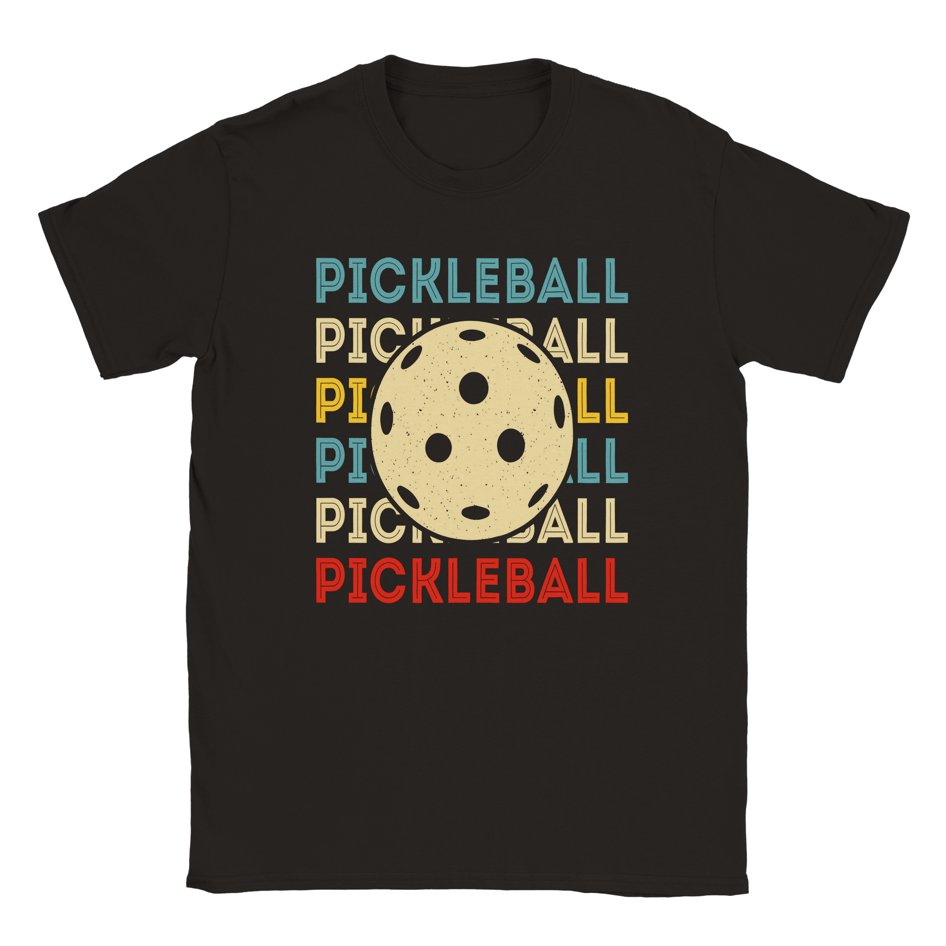 Pickleball - pickleball ball - 50/50 cotton poly unisex t-shirt - Ladybug Designs