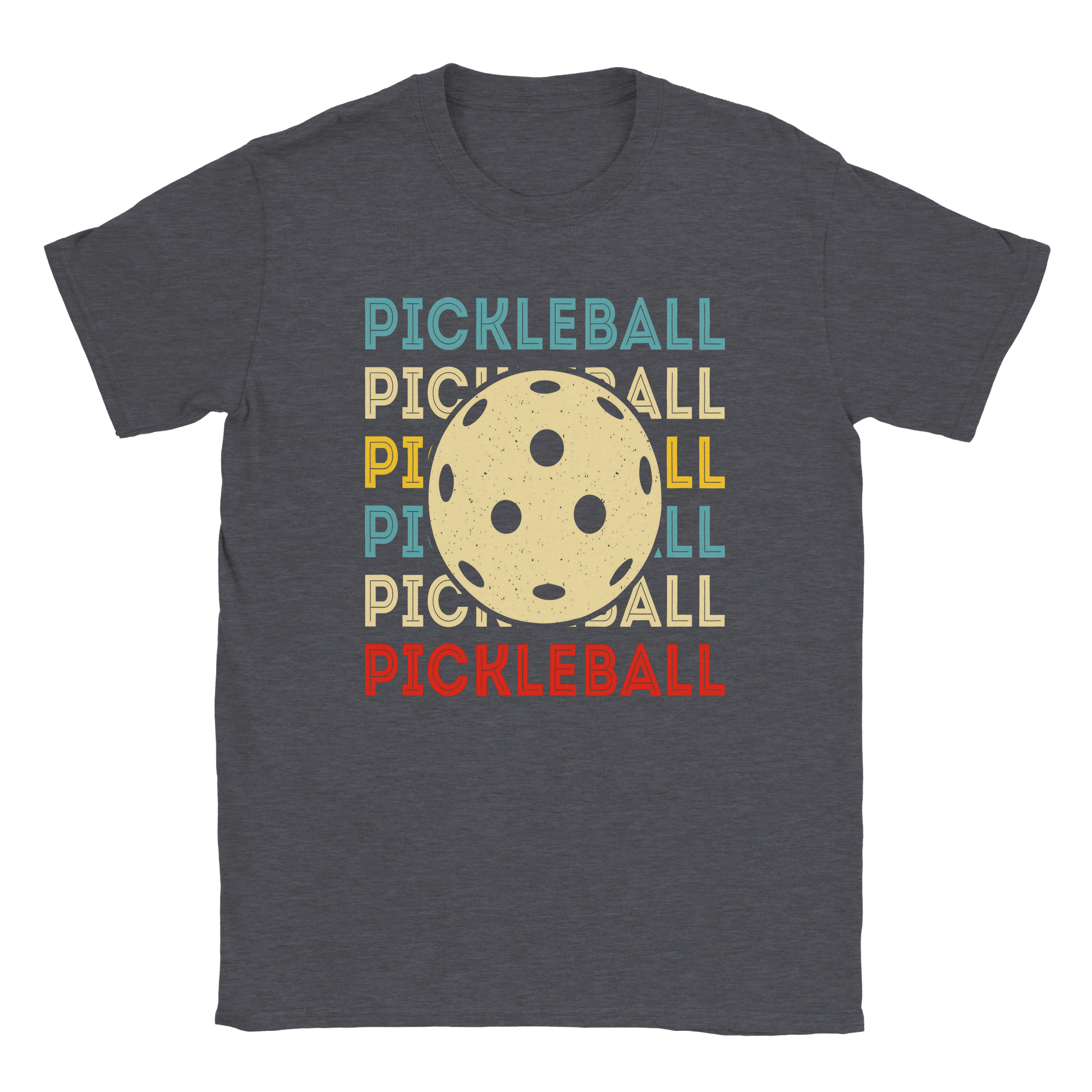 Pickleball - pickleball ball - 50/50 cotton poly unisex t-shirt - Ladybug Designs