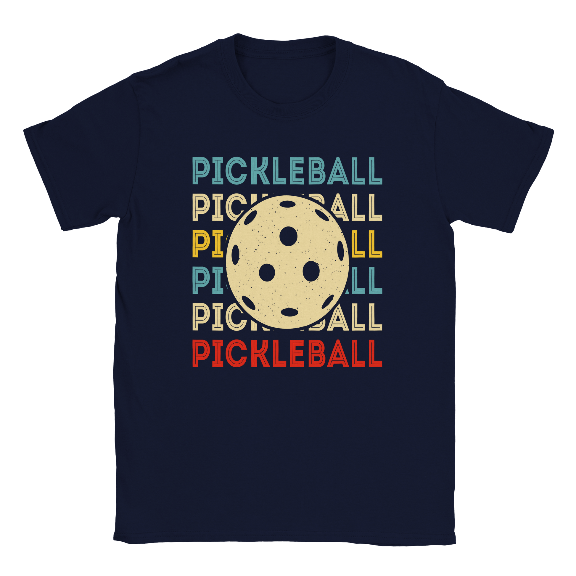 Pickleball - pickleball ball - 50/50 cotton poly unisex t-shirt - Ladybug Designs