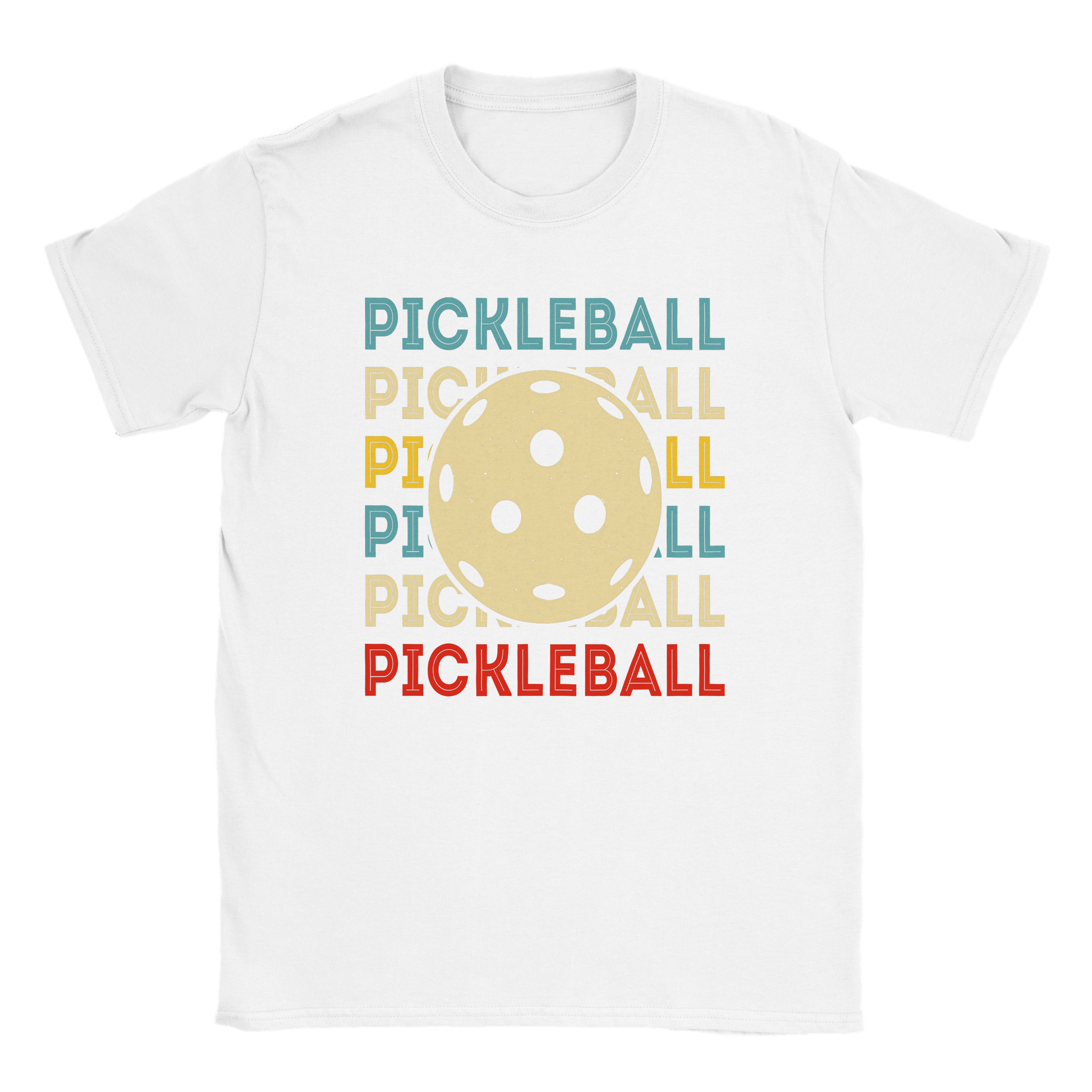 Pickleball - pickleball ball - 50/50 cotton poly unisex t-shirt - Ladybug Designs