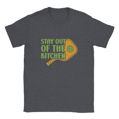 Pickleball - stay out of the kitchen - 50/50 cotton poly unisex t-shirt - Ladybug Designs