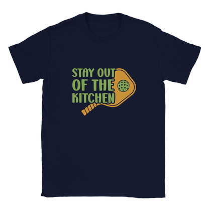 Pickleball - stay out of the kitchen - 50/50 cotton poly unisex t-shirt - Ladybug Designs